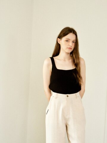 Bookle Knit Sleeveless (Black)
