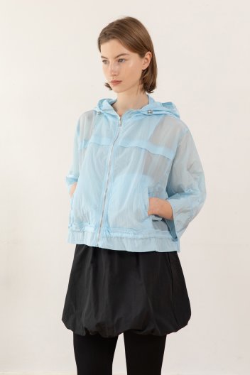 See-through jacket - Sky blue