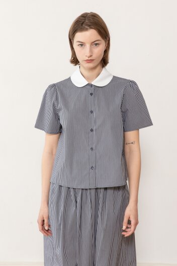 Coloring stripe blouse - Black