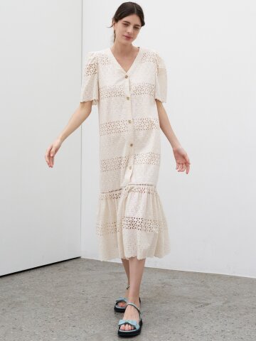 CROCHET LACE DRESS_BEIGE