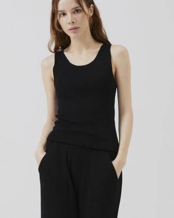 탱크탑 니트 풀오버 [블랙]