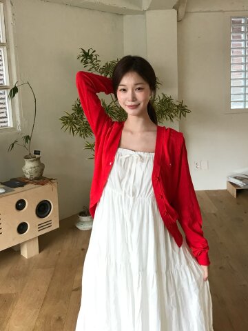 [7컬러] 썸머 제로 로고 펜던트 가디건
