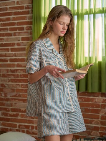 미코 반팔 여성페어 크림 (40수)