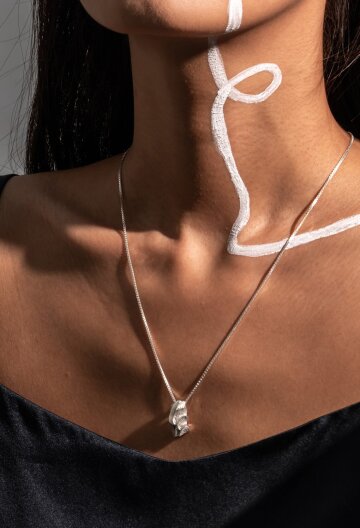 Waves Textured Long Necklace