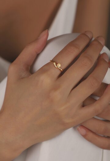 Abstract Natural Opal Ring