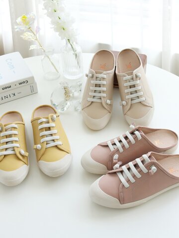 소가죽 파스텔 스니커즈 블로퍼 2cm M23F07L