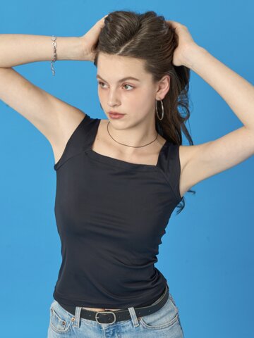 쿨링 아이스 이너 나시 탱크탑 레이어드 티 [BLACK]