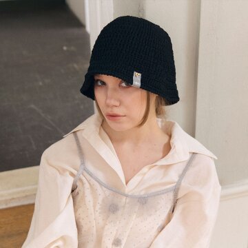 Cotton Crochet hat (코튼 크로셰 햇) CH030BK