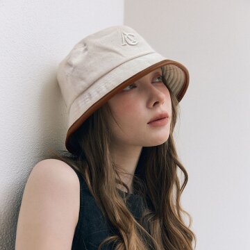Leather trim Canvas Hat (레더 트림 캔버스 햇) H019BEBR