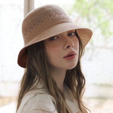 Center hole Pattern bucket hat (센터 홀 패턴 버킷 햇) H026PK