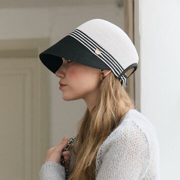 Rattan Sun Visor beach hat (라탄 선바이저 비치햇) C021WHBK