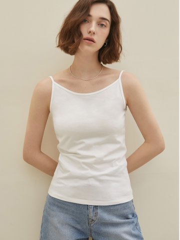 [3차 리오더] 캐미솔 boat neck sleeveless T_WHITE