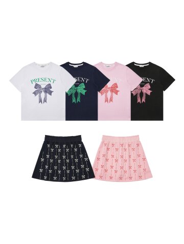 MET present t-shirts & mini skirt set