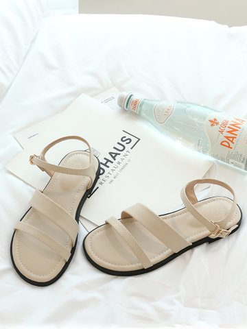 미니멀 스트랩 플랫 샌들 1cm M24M03L