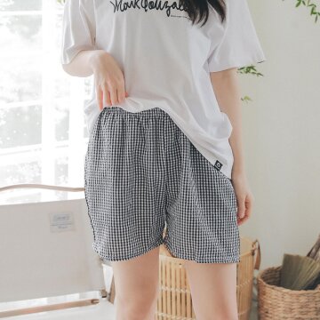 지지미 스몰체크 3부 남여 파자마바지