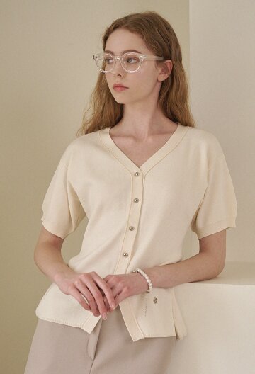 페듀니아 브이-넥 라인 가디건