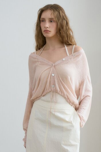 Linen String Knit Cardigan