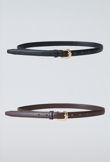 베이직 라운드 슬림 골드 벨트_2color