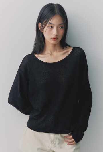 썸머 보트넥티_블랙