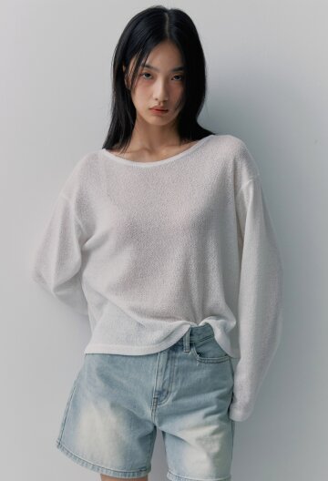 썸머 보트넥티_아이보리