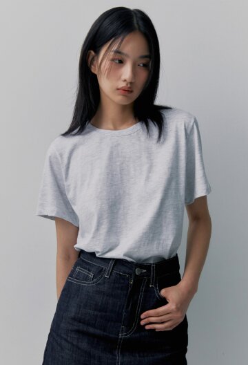 실키 반팔티_백메란지