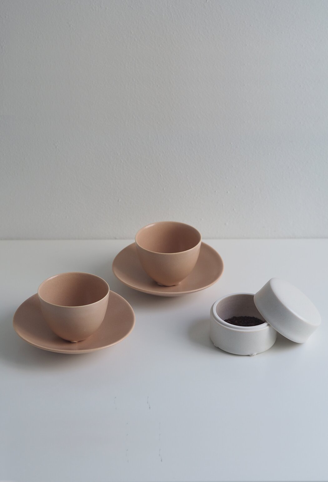Oval Tea Set _ Coral