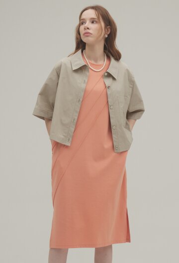 [SIINVII]에어로 워싱 코튼 슬릿 크롭 자켓_SVJK240501