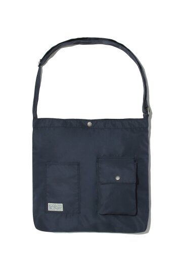SL-LABEL FRONT POCKET CROSS BAG 크라운네이비