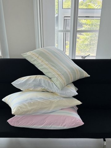 밀크 안티알러지 스트라이프 배게커버 4color