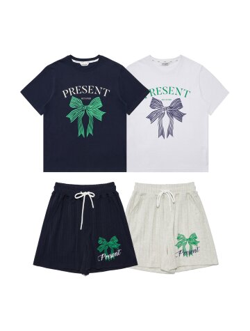 MET present ribbon t-shirt&pants set