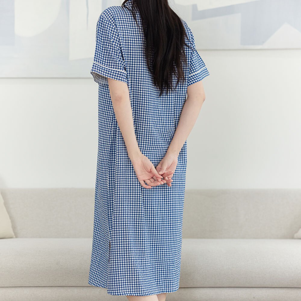 포슬 요루체크 여성 원피스 여름잠옷 반팔 파자마 홈웨어 5colors