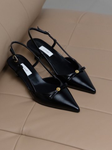 rina ribbon slingback black