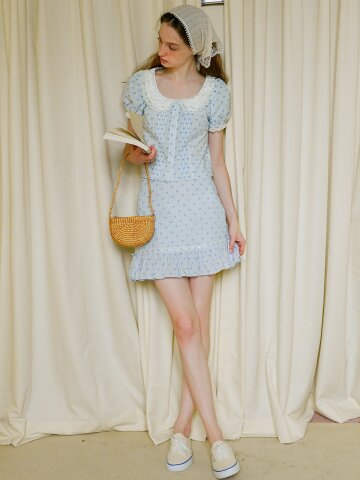 Cest_Petite heart shirring skirt