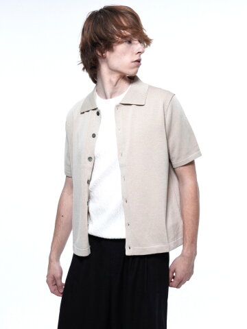 Burton Half Knit Cardigan - Beige