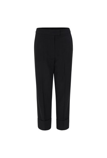 [칼레이트] 24SS 칼레이트 크롭 울 블렌디드 스트레이트 팬츠 - 블랙