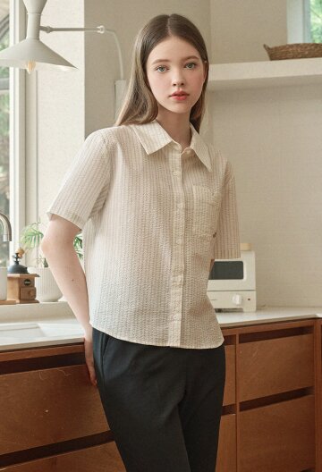 샐러드 데이 스트라이프 셔츠