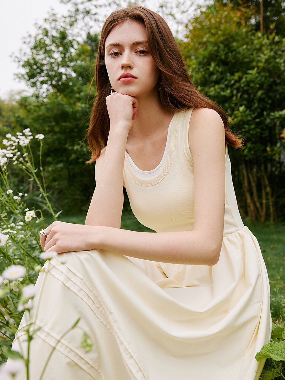 WD_Fake layered a-line dress_YELLOW