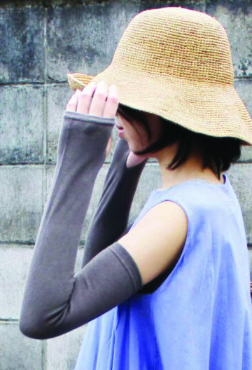 일본정품 UV 자외선차단 린넨코튼 운전 손등 팔토시