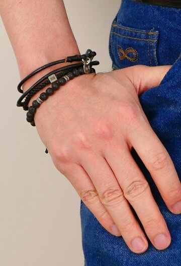 와카미 인터와인 블랙 팔찌 0862 WAKAMI 매듭팔찌