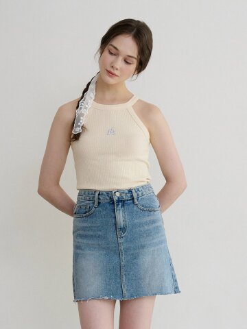 홀터넥 탑 라이트옐로우 [T42]