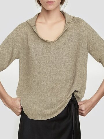 [HALLAN]후드 보카시 썸머 반팔 니트