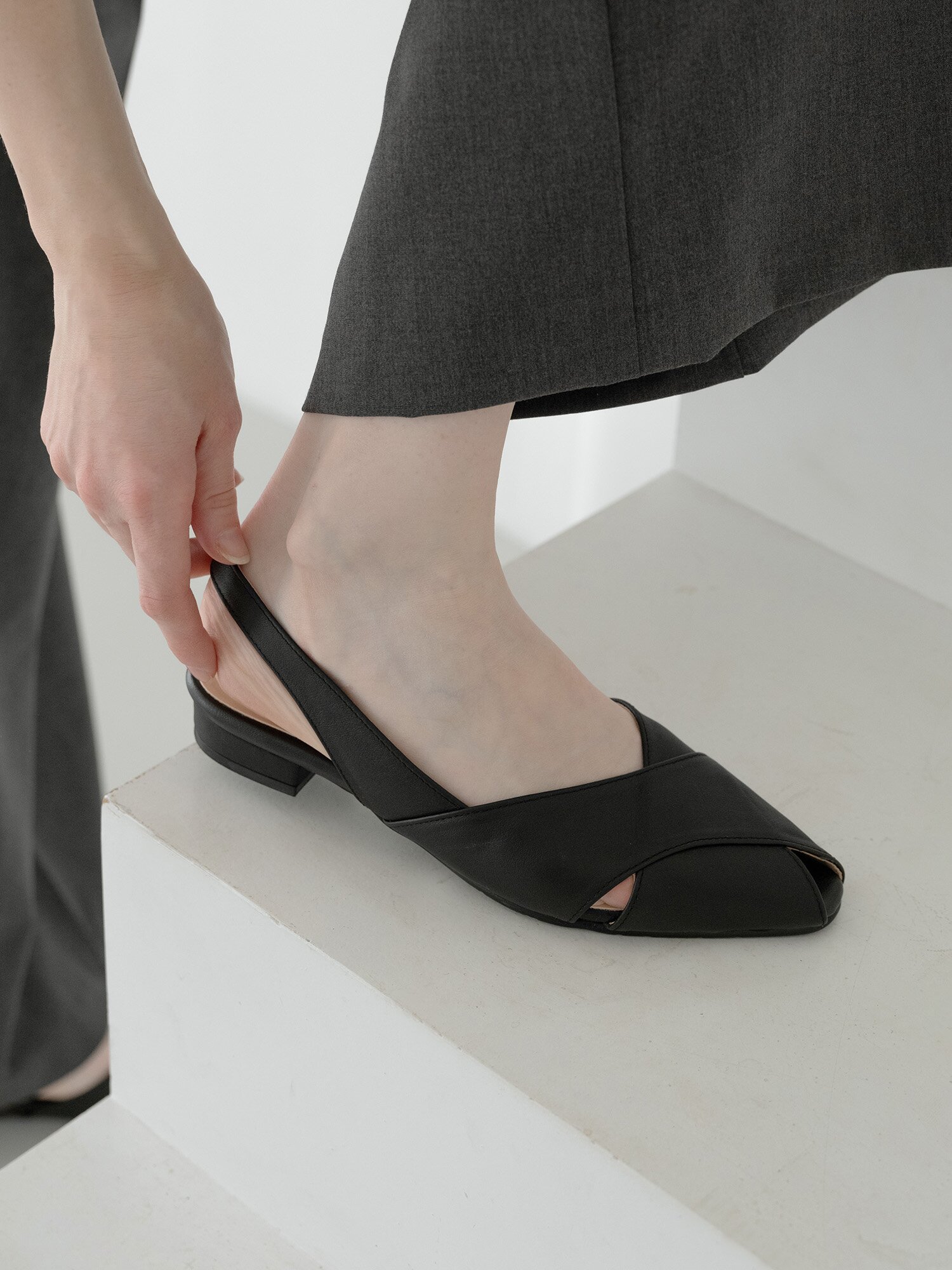 천연가죽 오드리 슬링백 국내수제화 GIS-44219