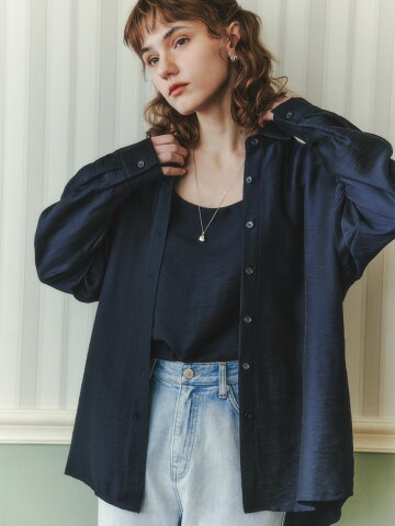 [2컬러][세트] 텐셀 셔츠 & 나시 티셔츠
