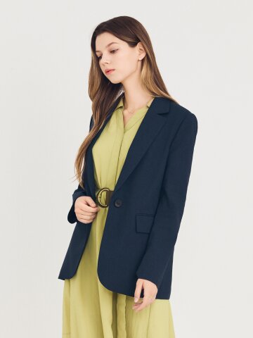 린넨 싱글 원버튼 재킷 