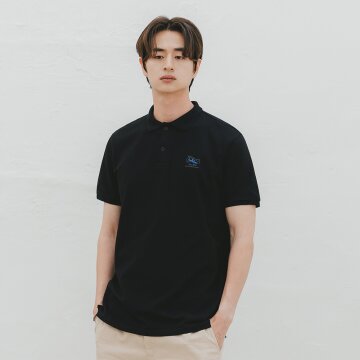 바켄 Classic Logo 코튼 피케 카라 티셔츠 BK8916_블랙
