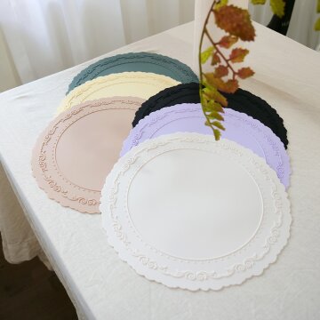 포시엘라 실리콘 방수 식탁 매트 테이블 매트 깔개 패드 북유럽 원형