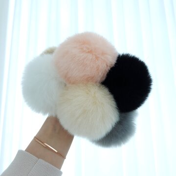 포시엘라 폼폼 가방 키링 자동차 차키 홀더 열쇠 고리 2P