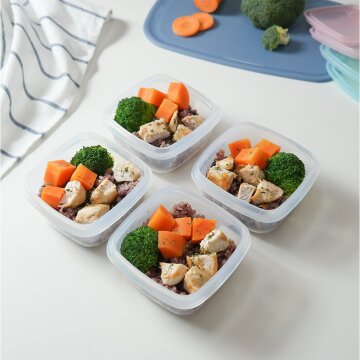 밀폐용기 정사각 4P