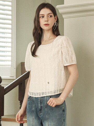 발레틱 레이스 블라우스