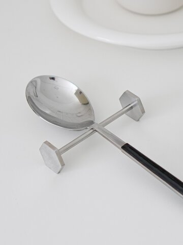 304 스텐 수저 받침대 젓가락 숟가락 받침 1p